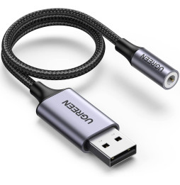 Câble Ugreen USB-A vers port audio jack 3.5mm (30757)