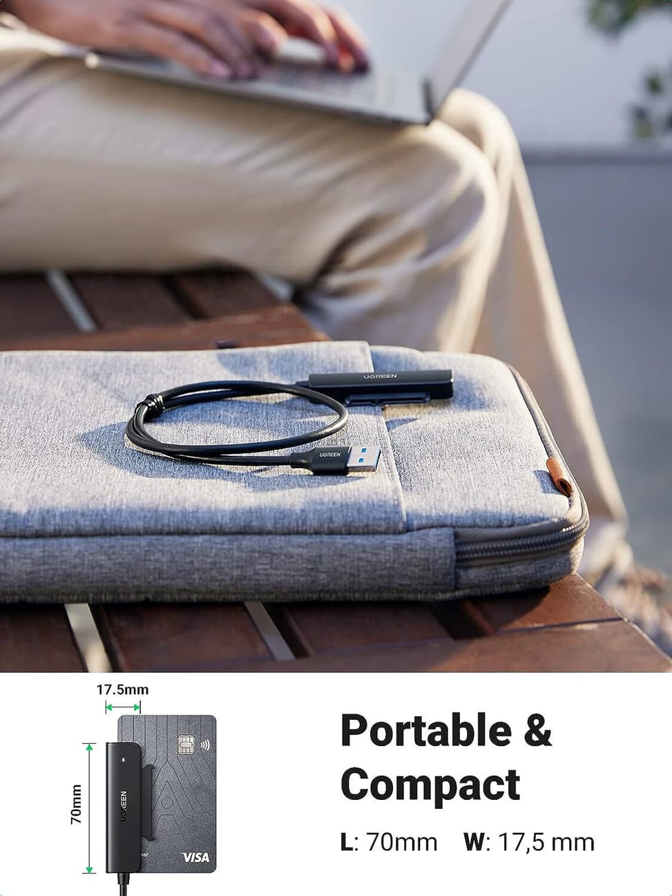 Adaptateur Ugreen Câble SATA USB 3.0 pour SSD et Disques Durs 2,5 Pouces (70609) — image 5