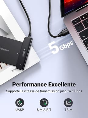 Adaptateur Ugreen Câble SATA USB 3.0 pour SSD et Disques Durs 2,5 Pouces (70609) — image 2