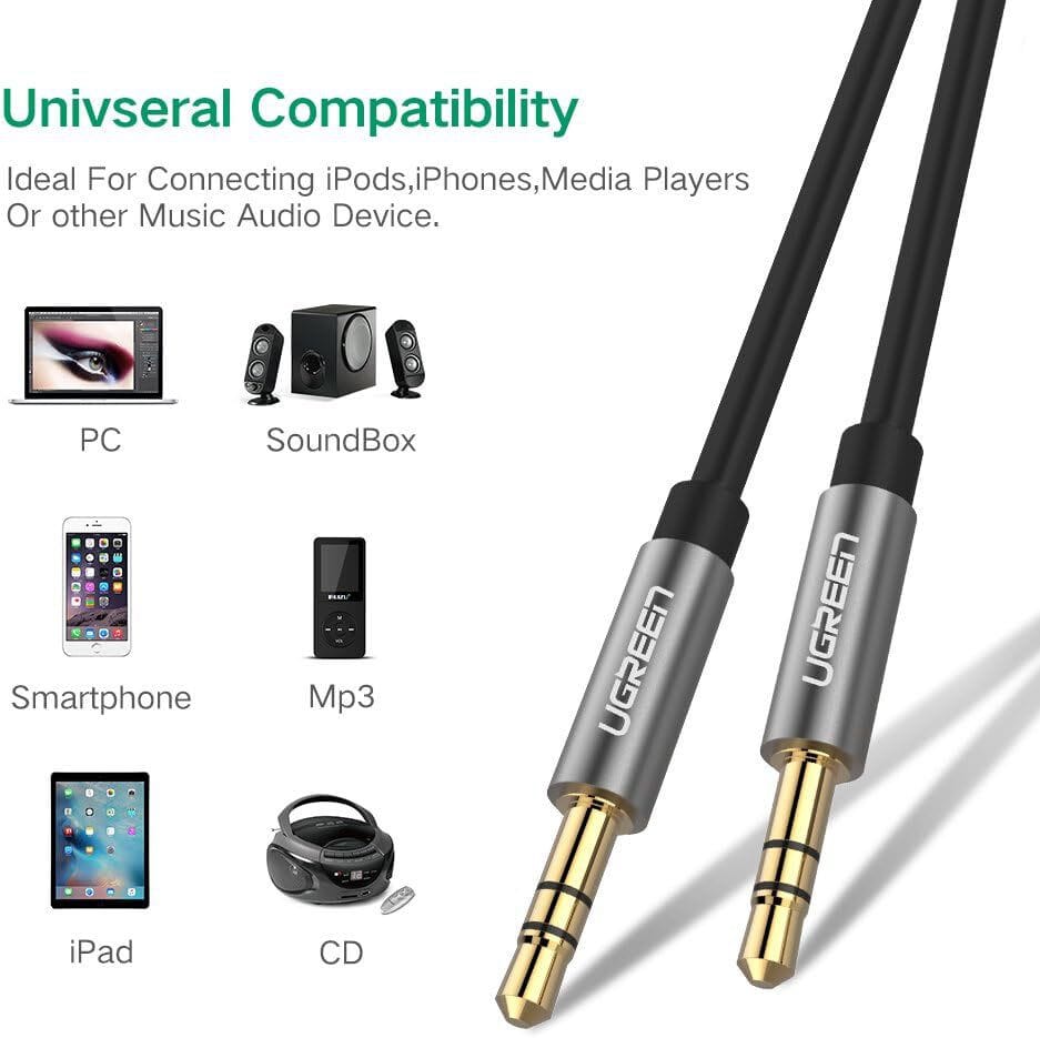 Câble Ugreen audio jack 3.5mm Male vers 3.5mm Male Câble - 2 mètres (10735) — image 4