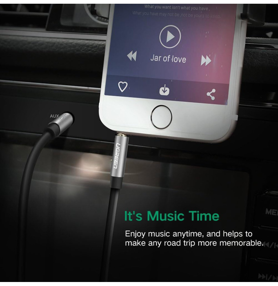 Câble Ugreen audio jack - Vue latérale