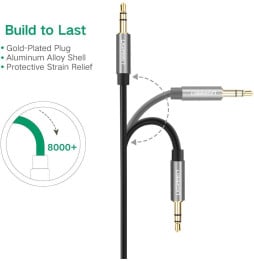 Câble Ugreen audio jack 3.5mm Male vers 3.5mm Male Câble - 2 mètres (10735)