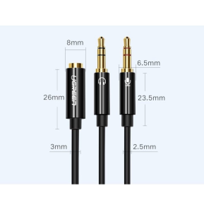 Câble Aux Ugreen 3,5 mm mâle à 3,5 mm femelle (20898)