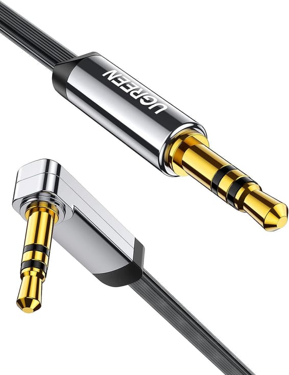 Câble Ugreen audio jack 3.5mm Male vers Male plat à angle Câble - 2 mètres (10599)