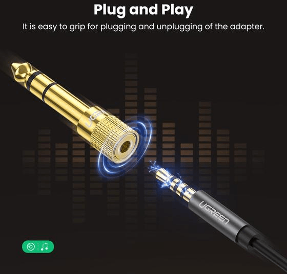 Adaptateur Ugreen audio 6.5mm Male vers 3.5mm Female (20503) — image 2