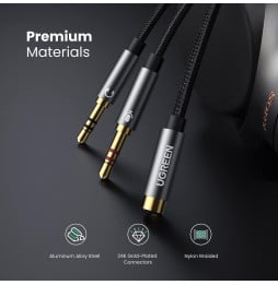 Adaptateur Ugreen Audio 3.5 Male vers 3.5 Female Aliminum (20899)