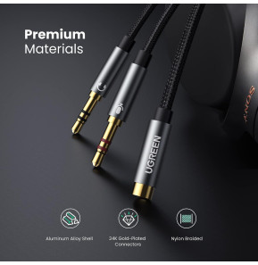 Adaptateur Ugreen Audio 3.5 Male vers 3.5 Female Aliminum (20899)