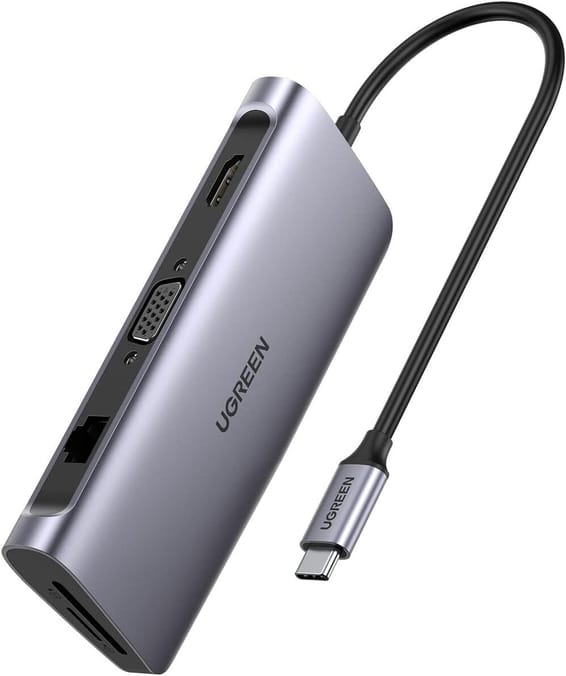 Hub USB-C Ugreen 9 en 1 Dock Multi Ports Supporte PD (Power Delivery) (40873)