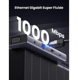 Hub USB-C Ugreen 10 en 1 Supporte PD 100W Recharge (80133)