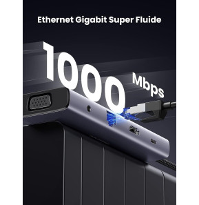 Hub USB-C Ugreen 10 en 1 Supporte PD 100W Recharge (80133)