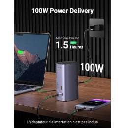 Hub USB-C Ugreen Revodok 12 en 1 Supporte PD (Power Delivery) 100W Recharge (90325)