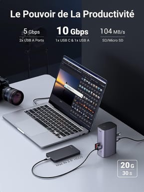 Hub USB-C Ugreen Revodok 12 en 1 Supporte PD (Power Delivery) 100W Recharge (90325) — image 5