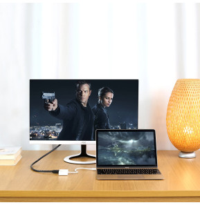 Adaptateur Ugreen convertisseur vidéo USB Type C - HDMI / VGA blanc (30843)