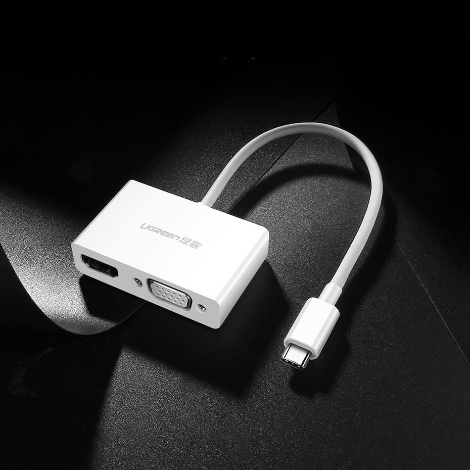 Ugreen USB Type C - HDMI / VGA Video Converter Adapter White (30843) — image 2