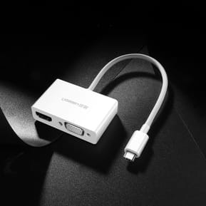 Adaptateur Ugreen convertisseur vidéo USB Type C - HDMI / VGA blanc (30843) — image 2