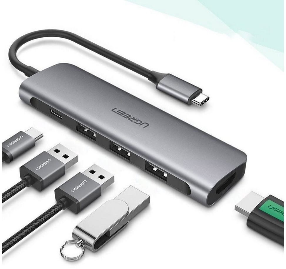 Hub USB-C Ugreen 5 en 1 Supporte PD (Power Delivery) 100W Recharge (50209) — image 2