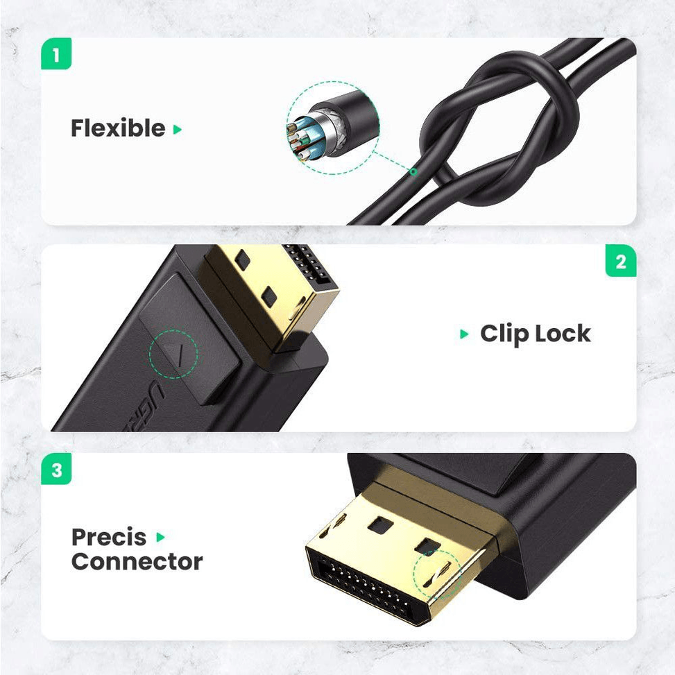 Ugreen DisplayPort Male to HDMI Female 4K 30Hz Cable (40363) — image 3