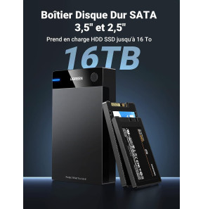 Drive dur portable 350 Go AVEC boîtier Usb 3.0 Boîtier Sata Boîtier de disque  dur