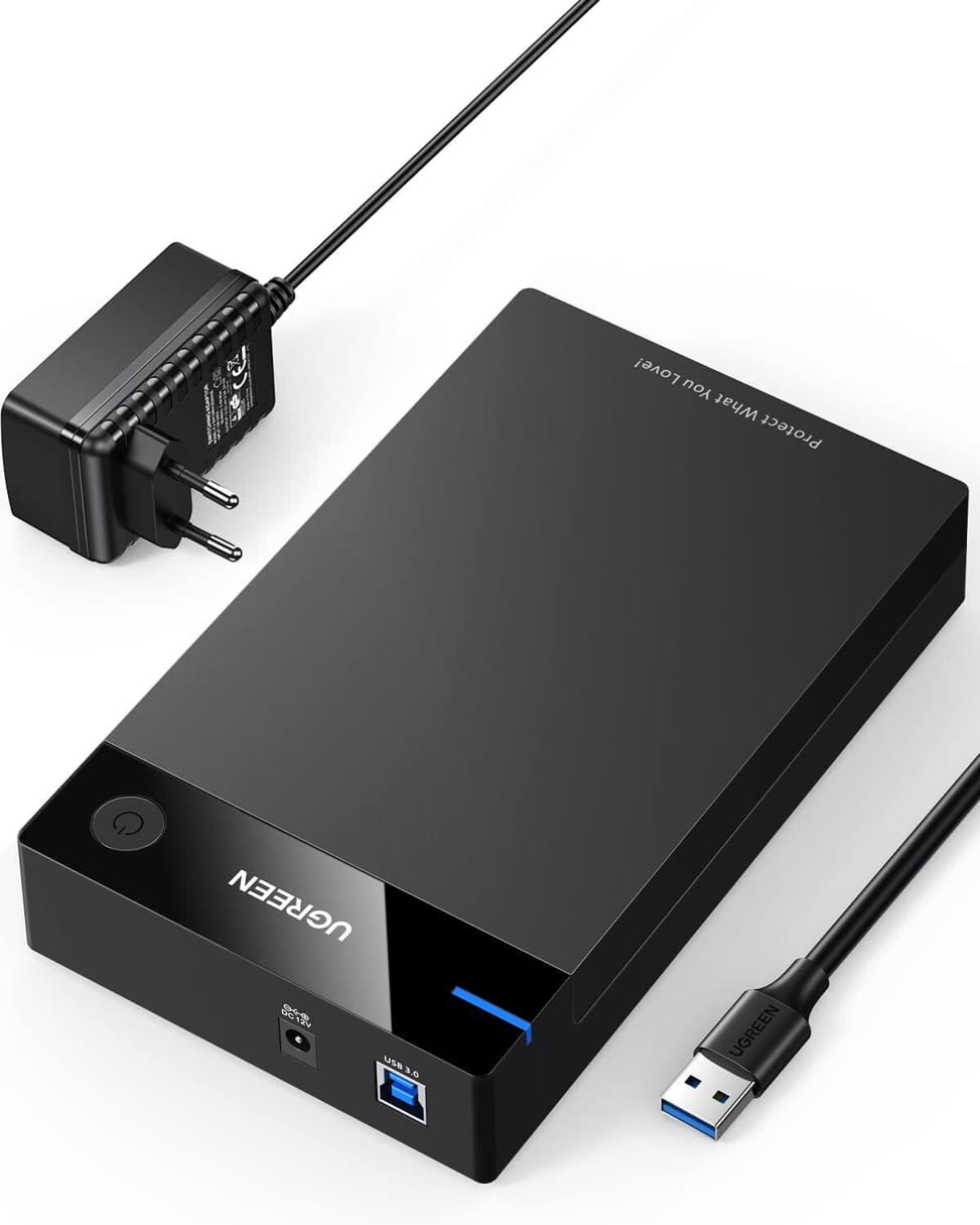 حاوية خارجية Ugreen USB 3.0 SATA 2.5 و3.5 HDD/SSD (50422) — صورة 1