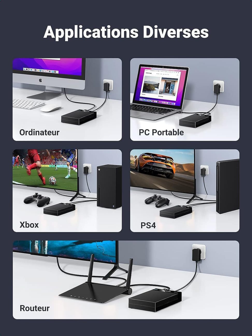 Boitier externe Ugreen USB 3.0 SATA 2.5 et 3.5 HDD/SSD (50422) — image 4