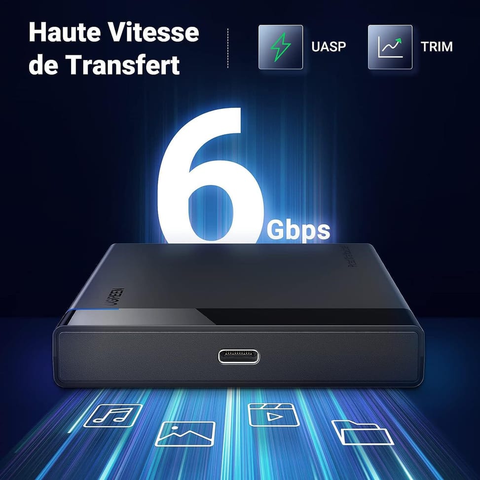 Boitier externe Ugreen USB-C vers USB-A SATA 2,5" (50743) — image 5