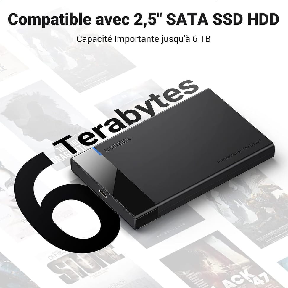 Boitier externe Ugreen USB-C vers USB-A SATA 2,5" (50743) — image 4