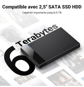 Boitier externe Ugreen USB-C vers USB-A SATA 2,5" (50743)