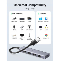 HUB USB 3.0 Ugreen 4 en 1 (50985)