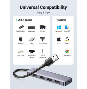 HUB USB 3.0 Ugreen 4 en 1 (50985)