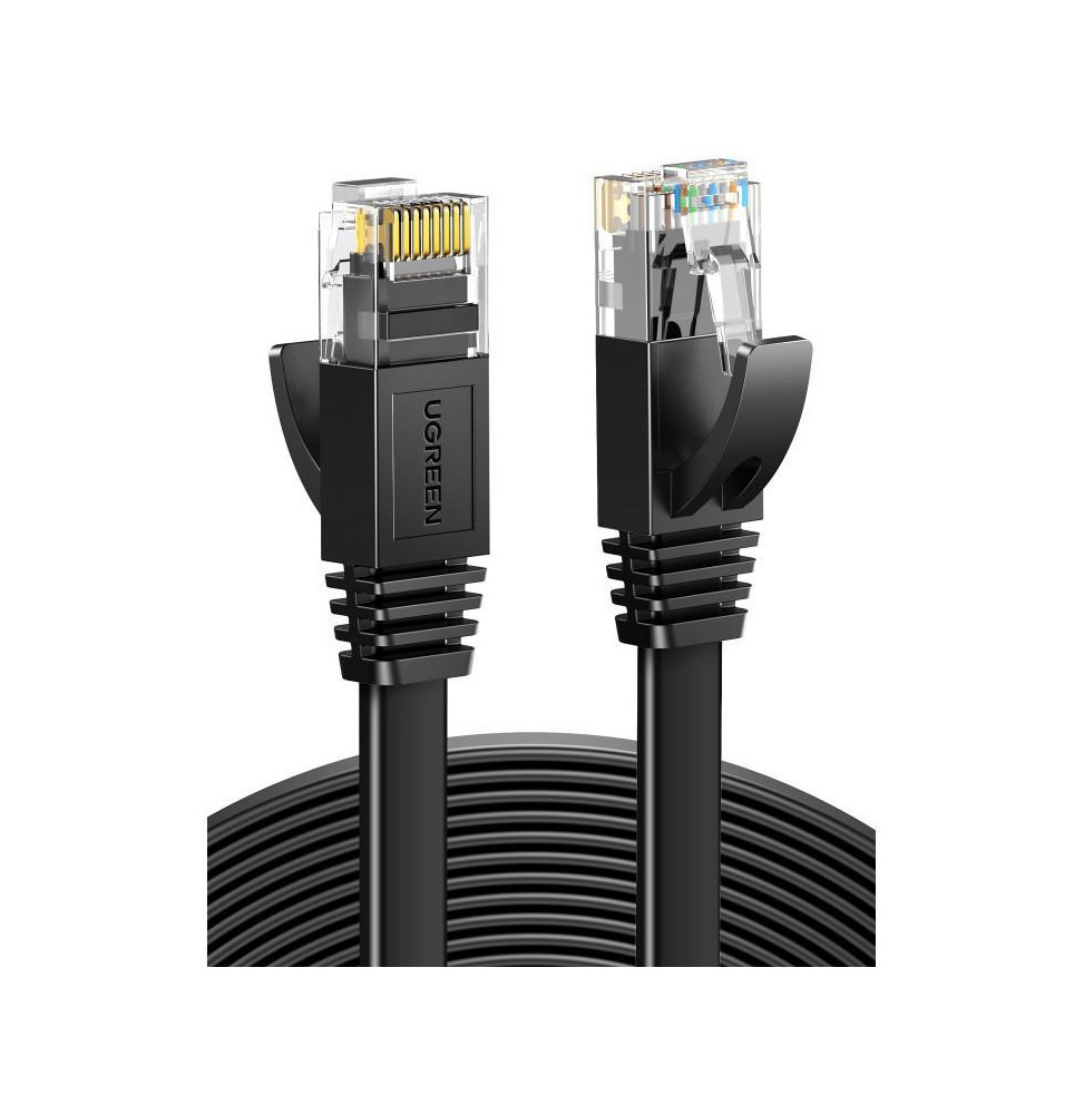 Câble réseau Ethernet plat Cat 6 RCA, 50 pi