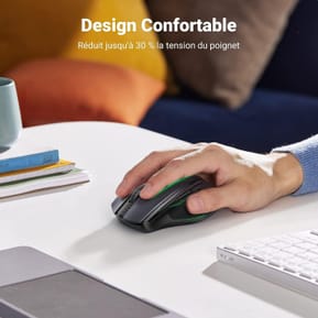 Souris sans fil Ugreen Design Ergonomique 2.4GHz - Noir (90545) — image 2