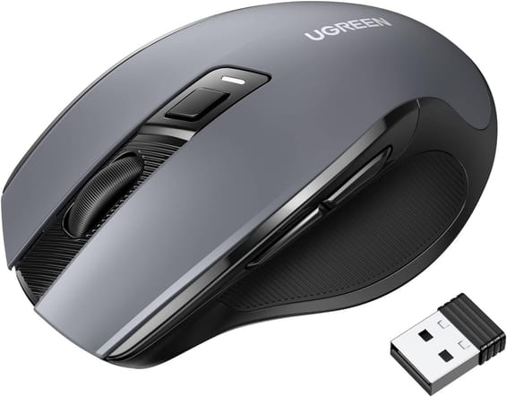 Ugreen Ergonomic Design 2.4GHz Wireless Mouse - Black (90545)