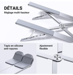 Support Ordinateur Portable Ugreen Aluminium Ventilé 8 à 17,3 Pouces (40289)