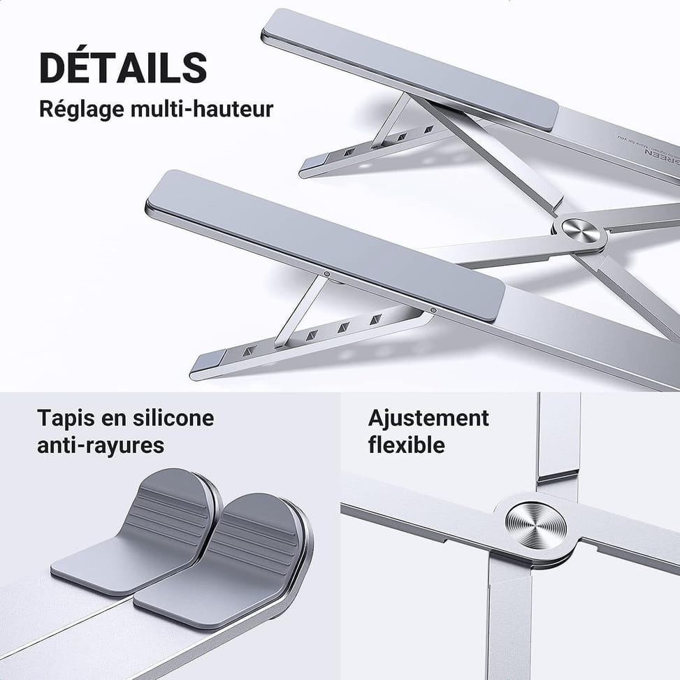 Support Ordinateur Portable Ugreen Aluminium Ventilé 8 à 17,3 Pouces (40289) — image 6