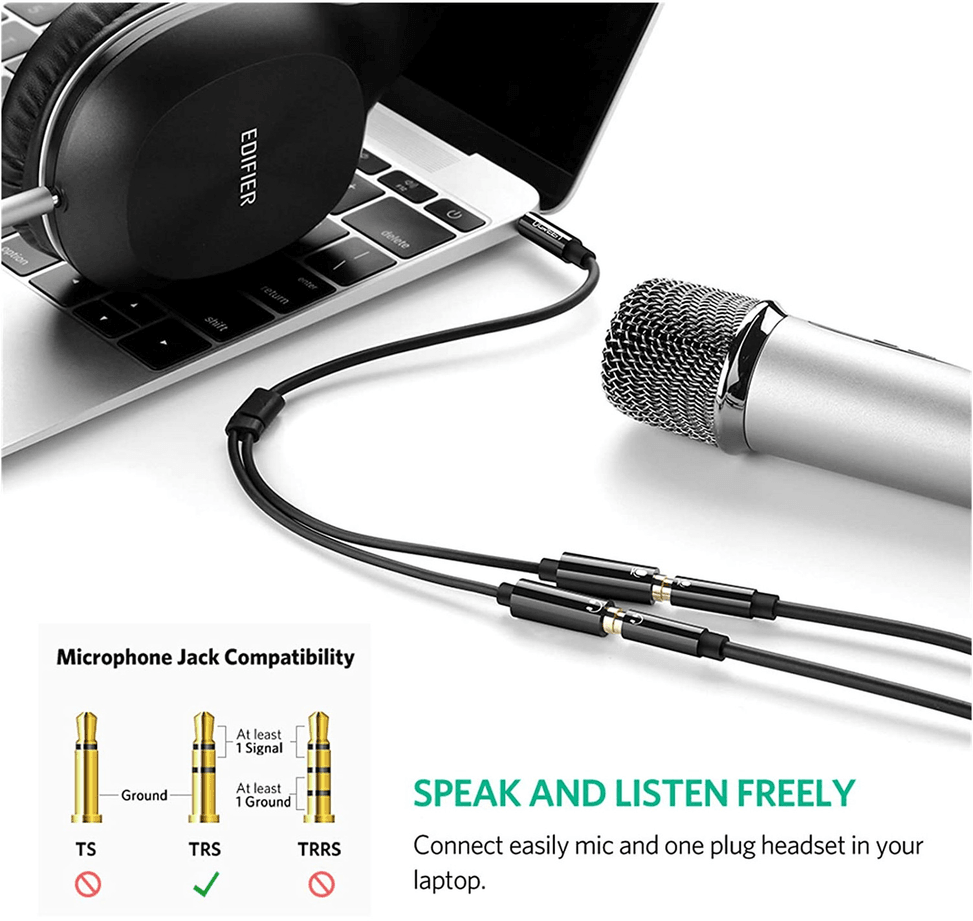 Splitter Ugreen audio 3.5mm Male vers 3.5mm Female (30620) — image 3