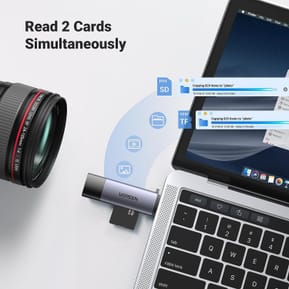 Lecteur de Carte SD Ugreen USB C USB 3.0 2 en 1 Adaptateur de Carte SD en Aluminium (50706) — image 3