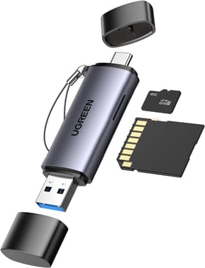 Ugreen USB C USB 3.0 2-in-1 Aluminium SD Card Reader Adapter (50706)