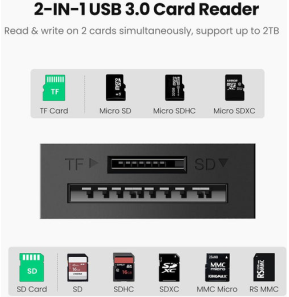 Lecteur carte mémoire SD/TF Ugreen  USB 3.0 2 en 1 (20250)