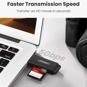 Lecteur carte mémoire SD/TF Ugreen USB 3.0 Noir (40752) — image 3