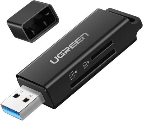 قارئ بطاقات ذاكرة SD/TF Ugreen USB 3.0 أسود (40752)