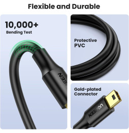 Câble Ugreen audio jack 3.5mm Male vers Male plat à angle Câble - 1M  (10597) prix Maroc