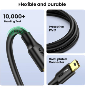 Câble Ugreen USB 2.0 vers Mini USB 5 Pin - 2 mètres (30472)
