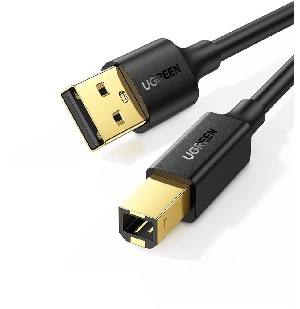 Câble Ugreen imprimante USB 2.0 A Mâle vers USB B Mâle - 2M (20847