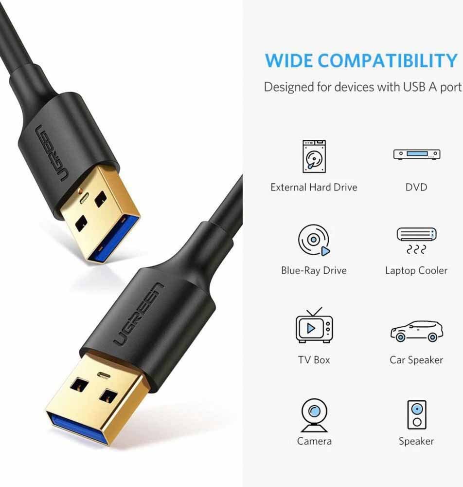 كابل Ugreen USB 3.0 - 1 متر (10370) — صورة 2