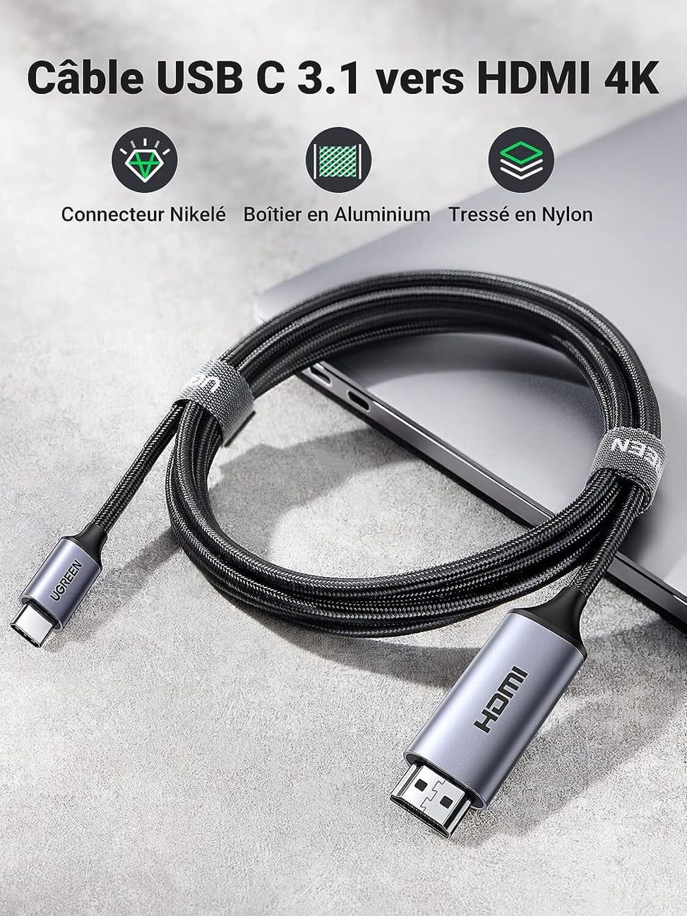 Ugreen USB-C to HDMI Cable - 1.5 metre (50570) — image 2