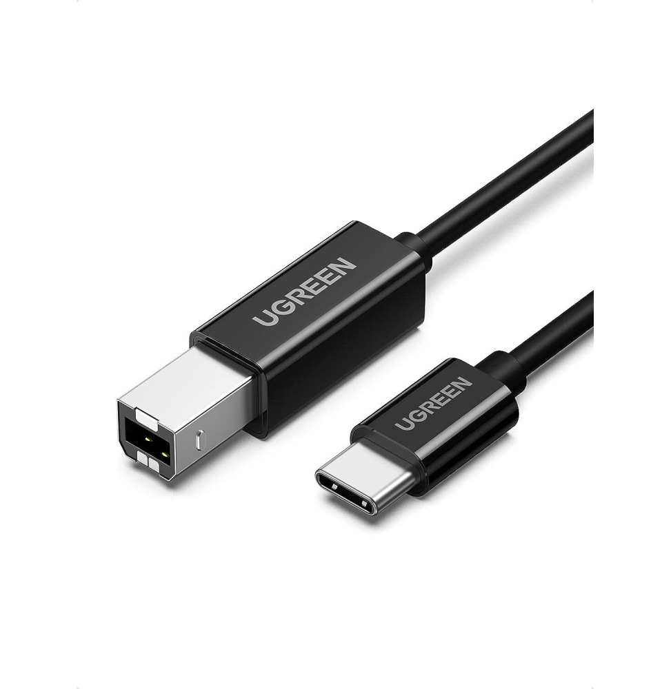 Câble Ugreen imprimante USB-C vers USB B Mâle Noir 2M (50446)