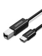 Câble Ugreen imprimante USB-C vers USB B Mâle Noir - 2 mètres (50446)