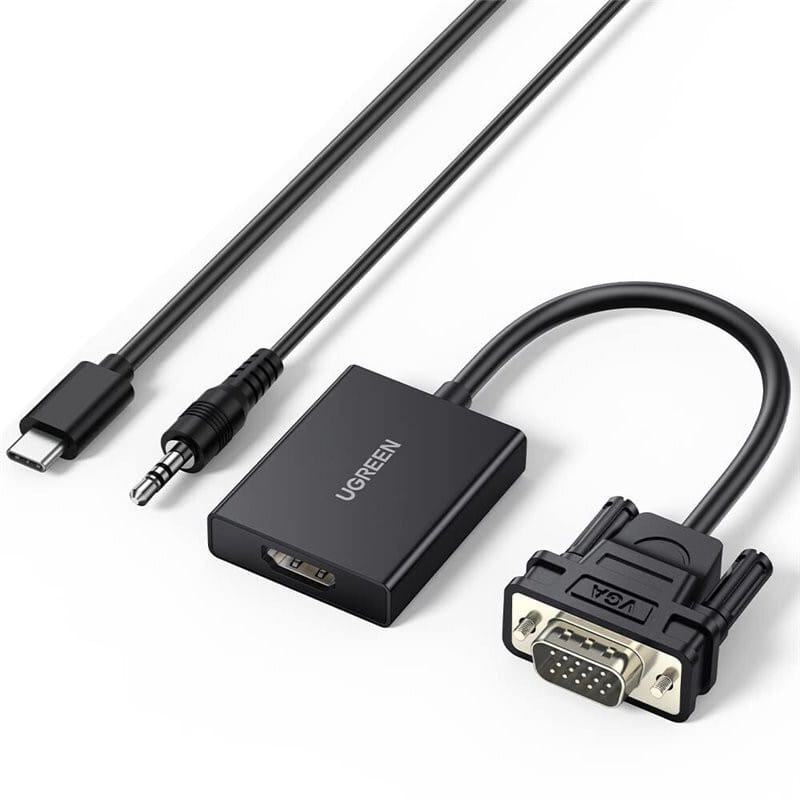محول Ugreen VGA ذكر إلى HDMI أنثى (50945) — صورة 1