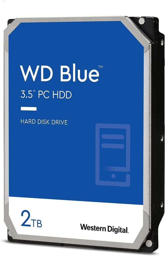 Disque dur interne 3.5" Western Digital Blue 2To 5400 rpm SATA III, 256 Mo (WD20EZAZ)