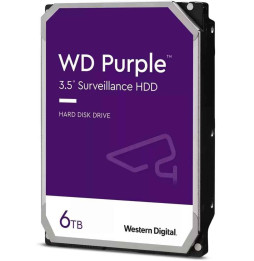 Disque dur interne 3.5" Western Digital Purple 6 To pour systèmes de vidéo surveillance et de sécurité (WD64PURZ)